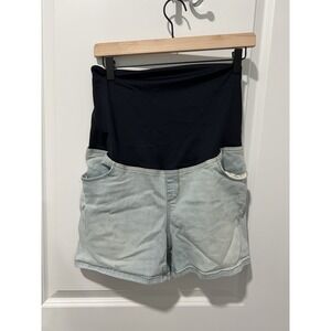 ✨ Isabel Maternity By Ingrid & Isabel‎ Midi Cut-Off Shorts Womens Size 10 Denim